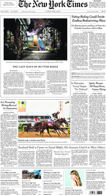 The New York Times; Sunday, May 3, 2026