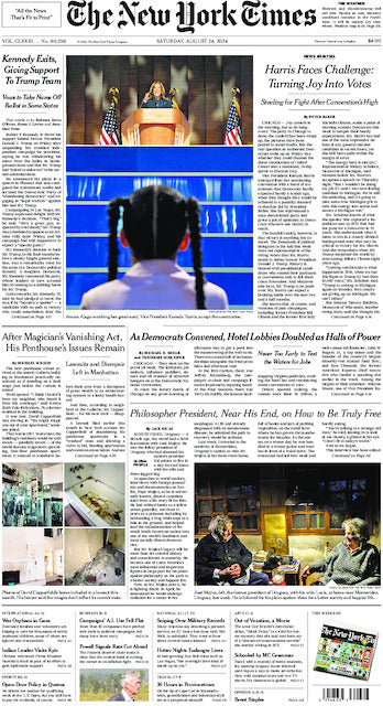 The New York Times; Sunday, August 24, 2025
