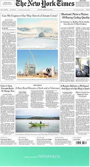 The New York Times; Sunday, March 31, 2024